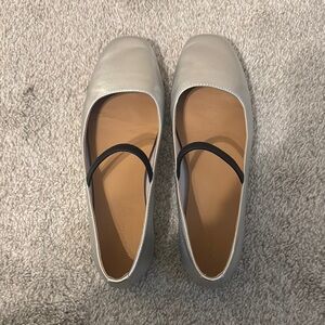 Madewell Greta Ballet Flats - 6.5 Silver